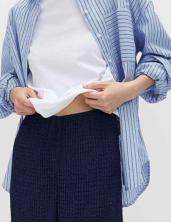 Tailored Striped Longline Waistcoat