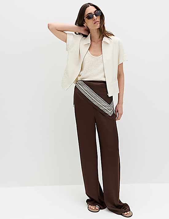 Tailored Striped Longline Waistcoat