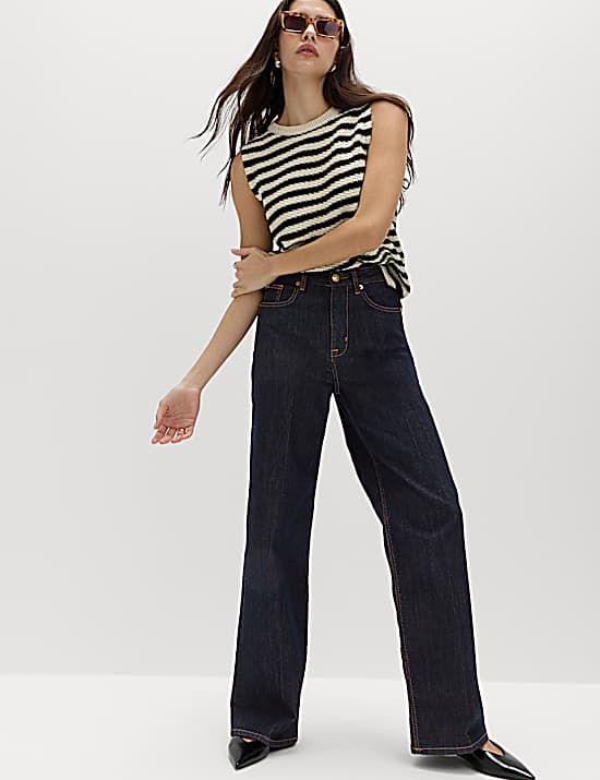 Tailored Striped Longline Waistcoat