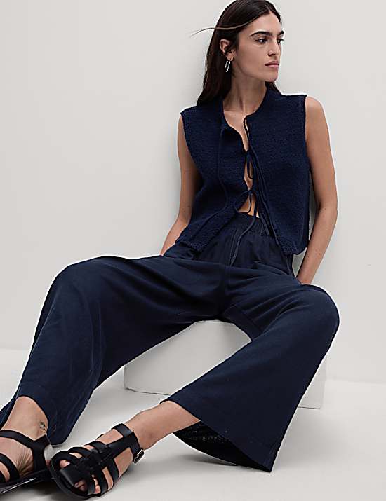 Tailored Striped Longline Waistcoat