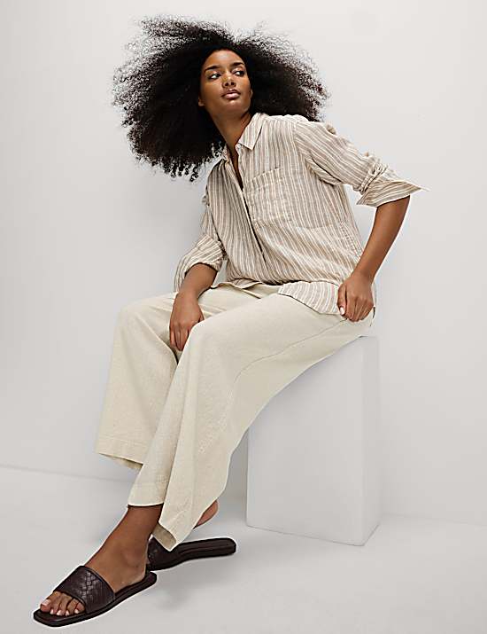 Tailored Striped Longline Waistcoat