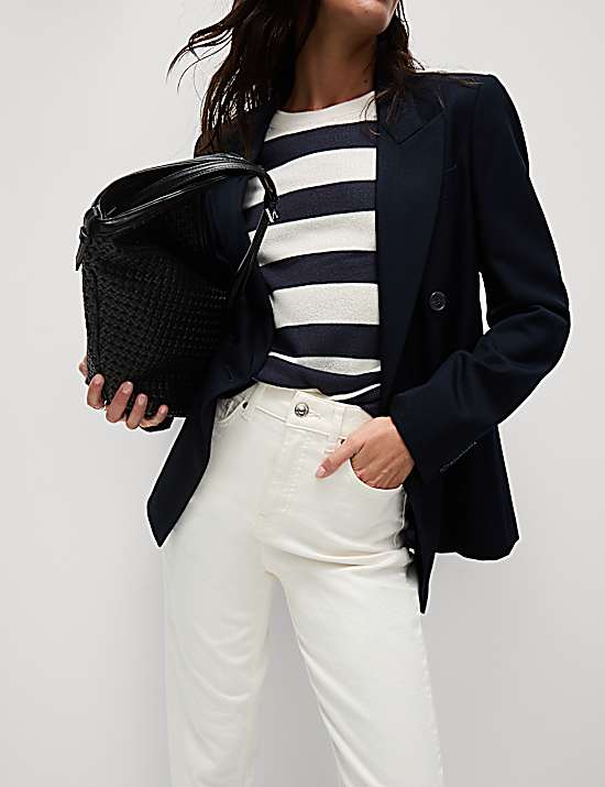 Tailored Striped Longline Waistcoat