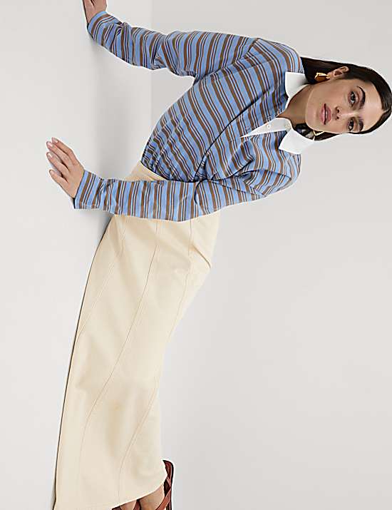 Tailored Striped Longline Waistcoat