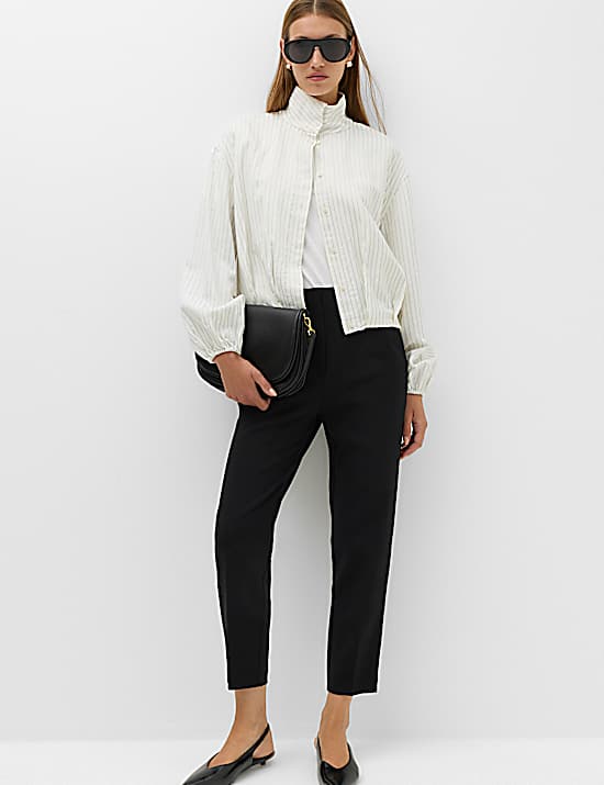Tailored Striped Longline Waistcoat