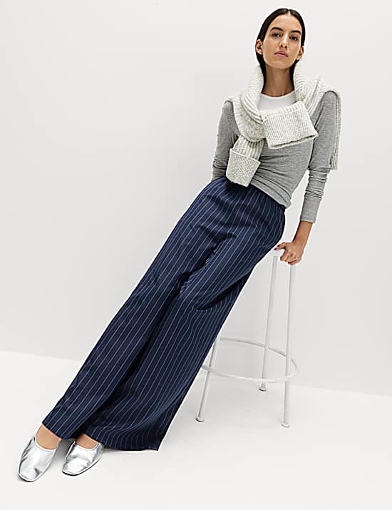 Tailored Striped Longline Waistcoat