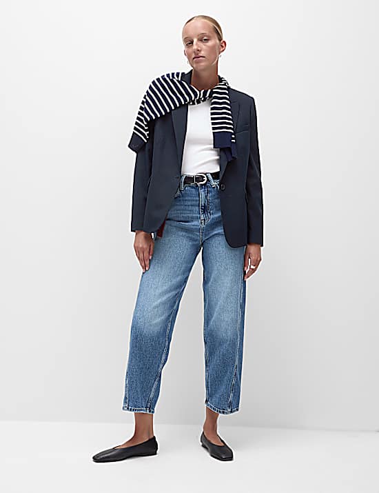 Tailored Striped Longline Waistcoat