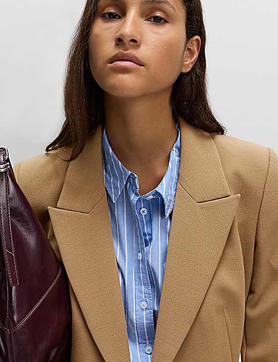 Tailored Striped Longline Waistcoat