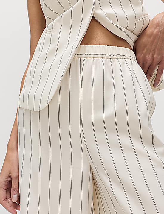 Tailored Striped Longline Waistcoat
