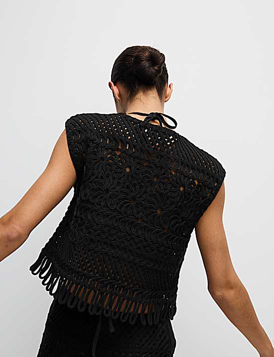 Tailored Striped Longline Waistcoat