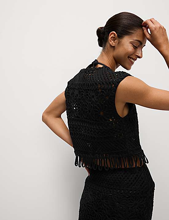 Tailored Striped Longline Waistcoat