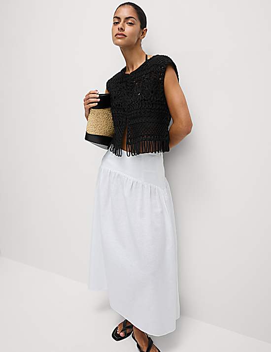Tailored Striped Longline Waistcoat