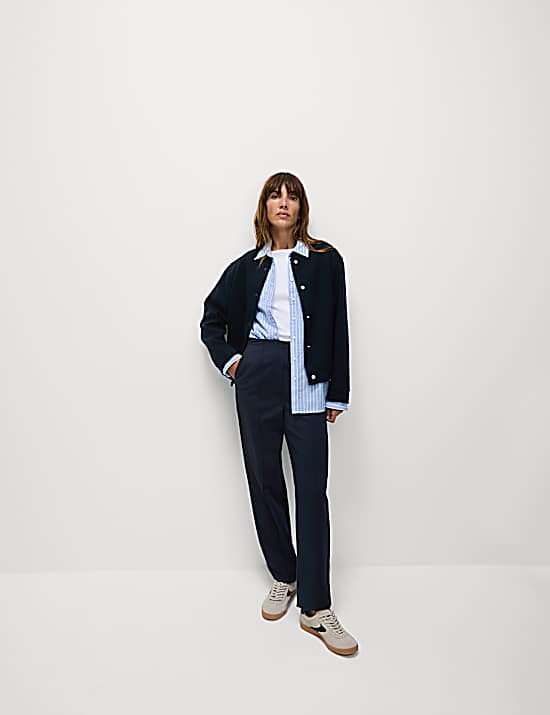 Tailored Striped Longline Waistcoat