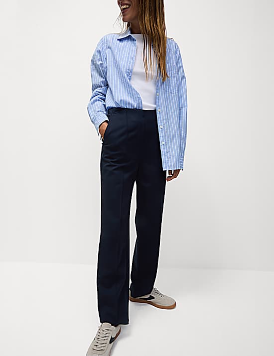 Tailored Striped Longline Waistcoat