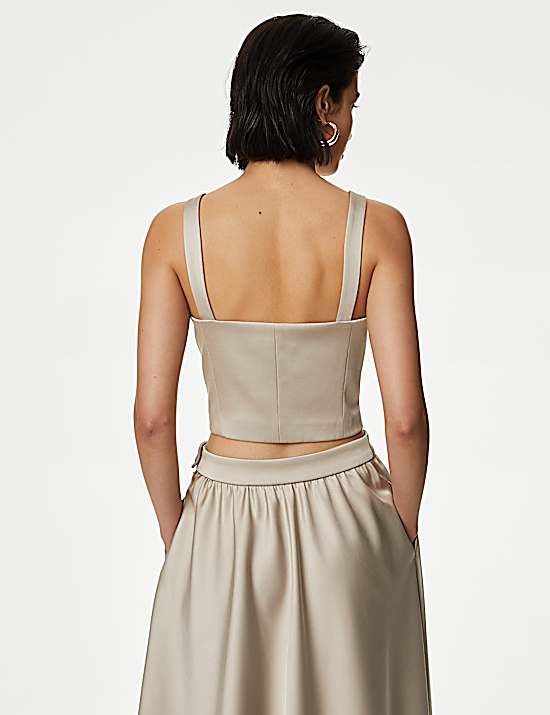 Tailored Striped Longline Waistcoat
