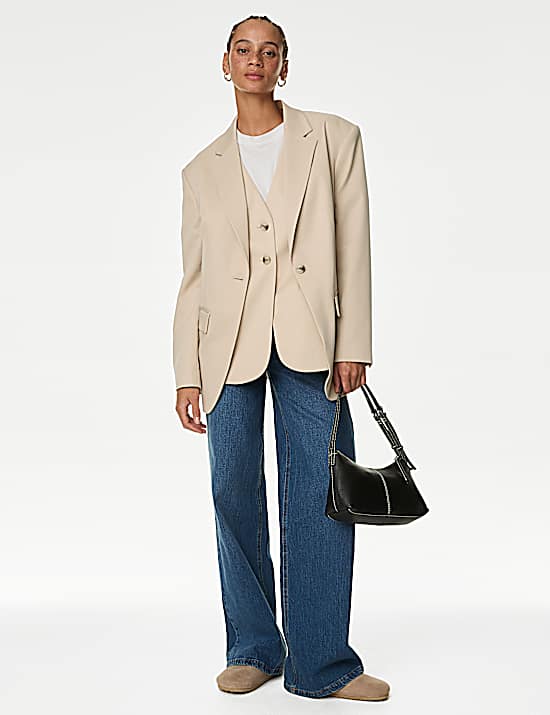 Tailored Striped Longline Waistcoat