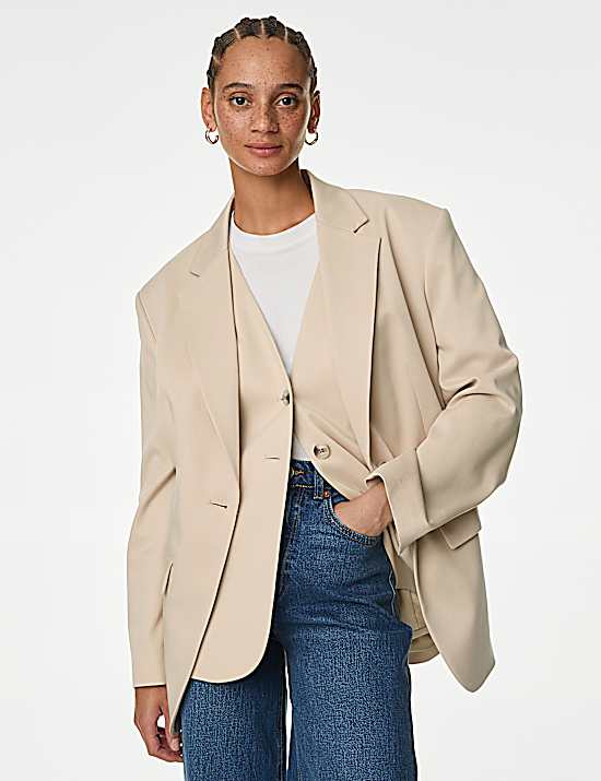 Tailored Striped Longline Waistcoat