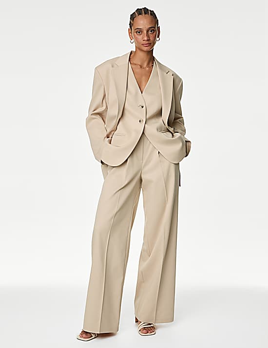 Tailored Striped Longline Waistcoat