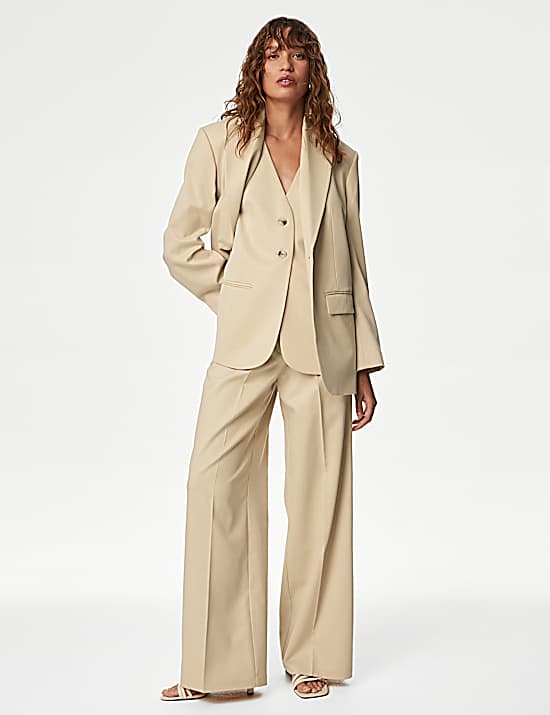 Tailored Striped Longline Waistcoat