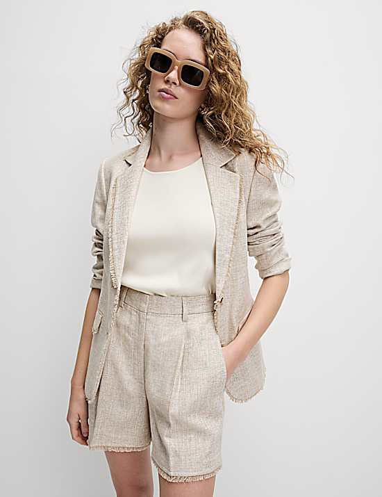 Tailored Striped Longline Waistcoat