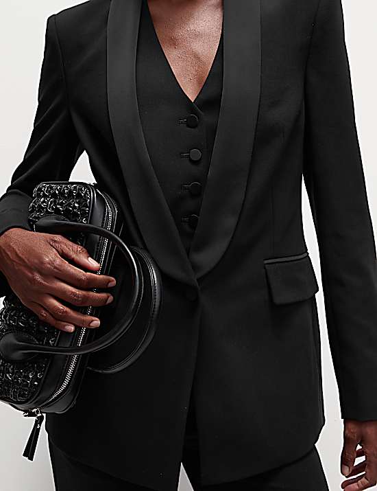 Tailored Striped Longline Waistcoat