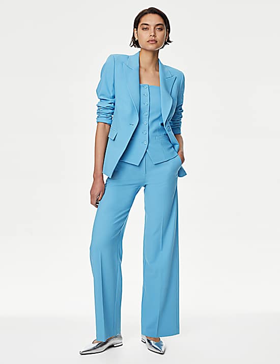 Tailored Striped Longline Waistcoat