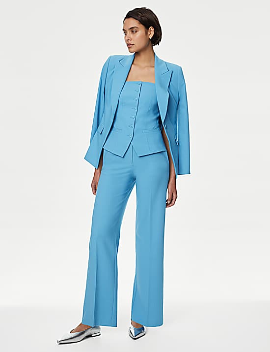Tailored Striped Longline Waistcoat