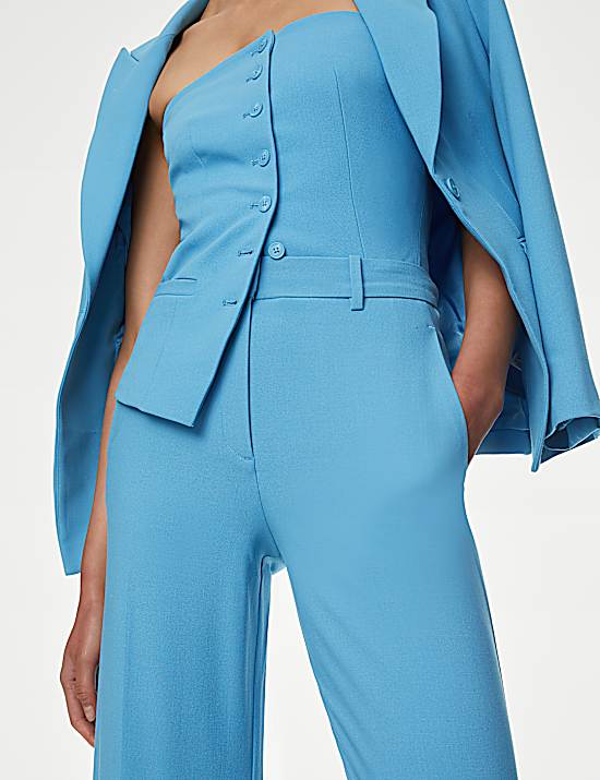 Tailored Striped Longline Waistcoat