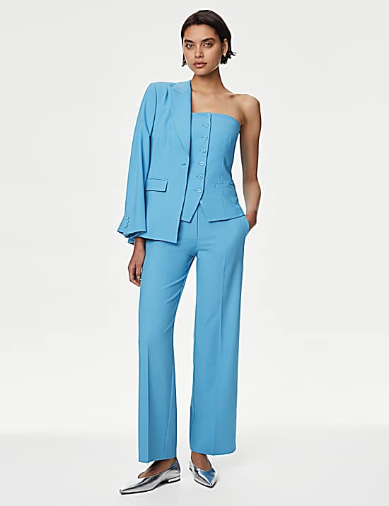 Tailored Striped Longline Waistcoat