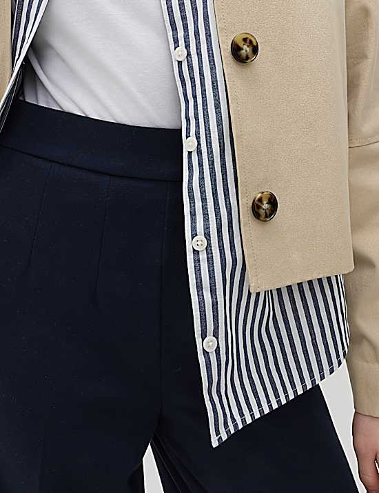 Tailored Striped Longline Waistcoat