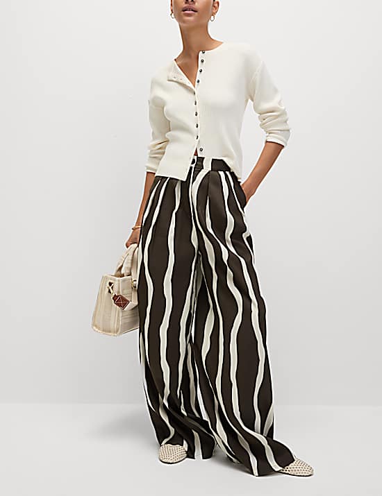 Tailored Striped Longline Waistcoat