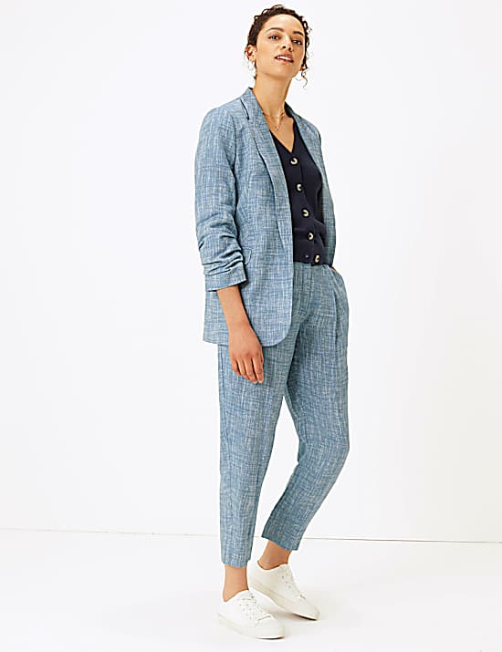 Tailored Striped Longline Waistcoat