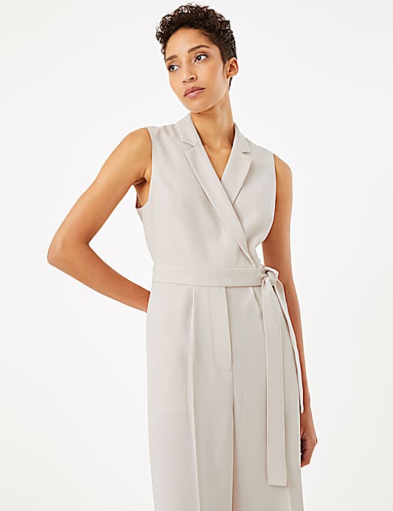 Tailored Striped Longline Waistcoat
