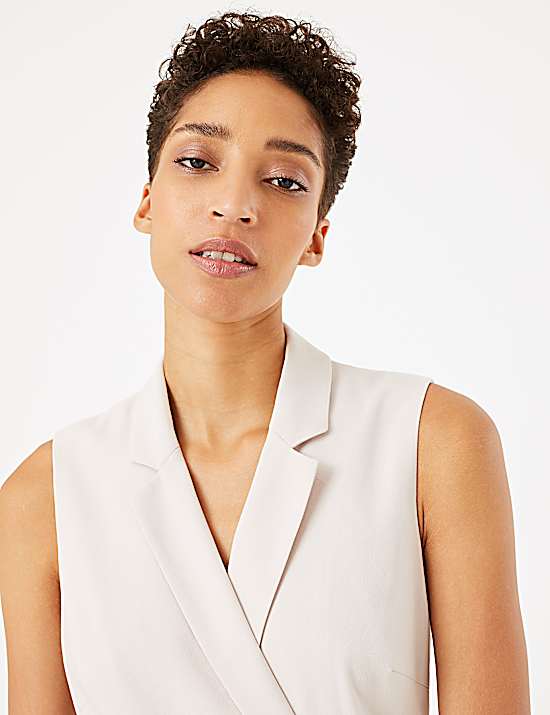 Tailored Striped Longline Waistcoat