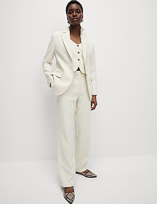 Tailored Striped Longline Waistcoat