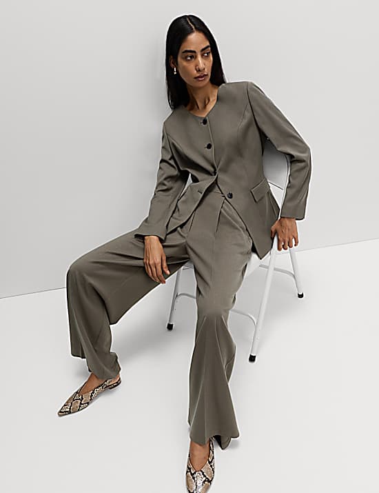 Tailored Striped Longline Waistcoat