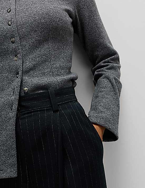 Tailored Striped Longline Waistcoat