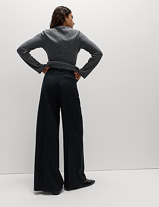 Tailored Striped Longline Waistcoat