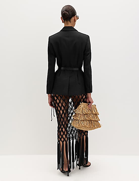 Tailored Striped Longline Waistcoat