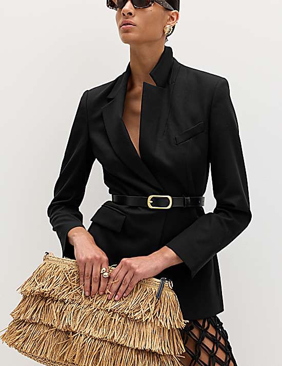 Tailored Striped Longline Waistcoat