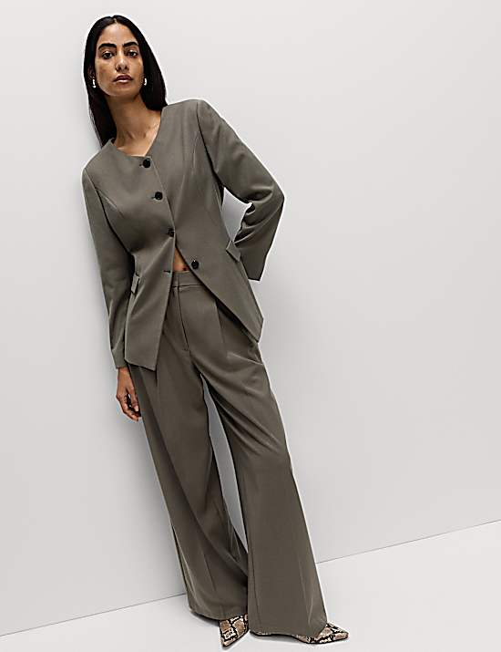 Tailored Striped Longline Waistcoat