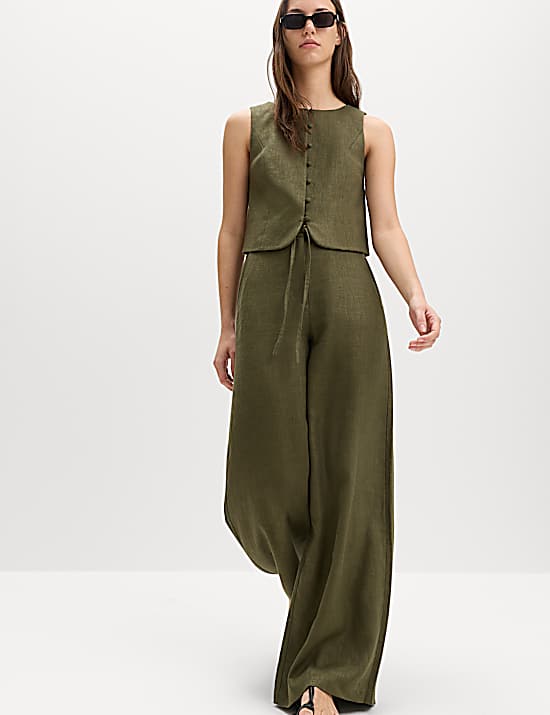 Tailored Striped Longline Waistcoat