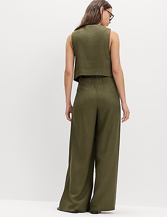 Tailored Striped Longline Waistcoat