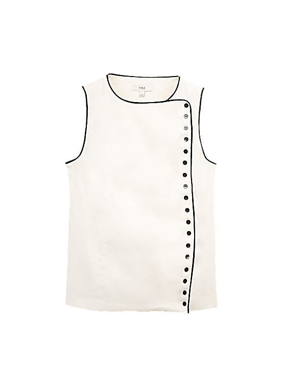 Tailored Striped Longline Waistcoat