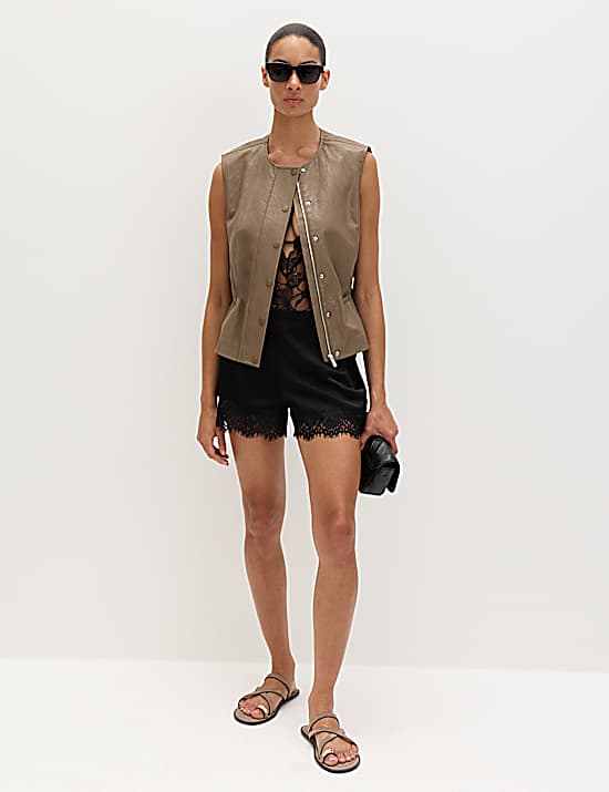 Tailored Striped Longline Waistcoat