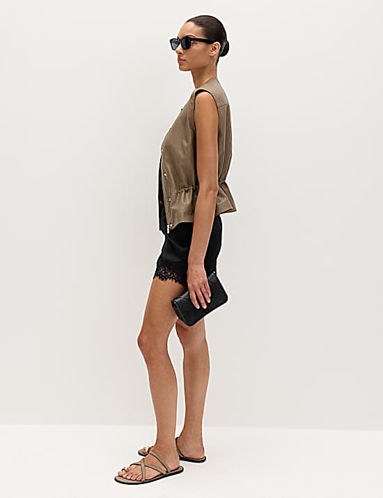 Tailored Striped Longline Waistcoat