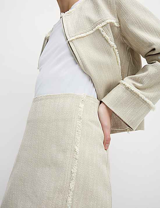 Tailored Striped Longline Waistcoat