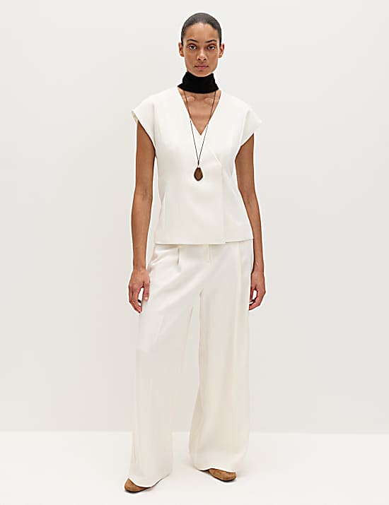 Tailored Striped Longline Waistcoat