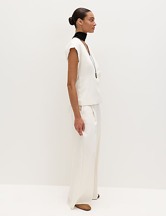 Tailored Striped Longline Waistcoat