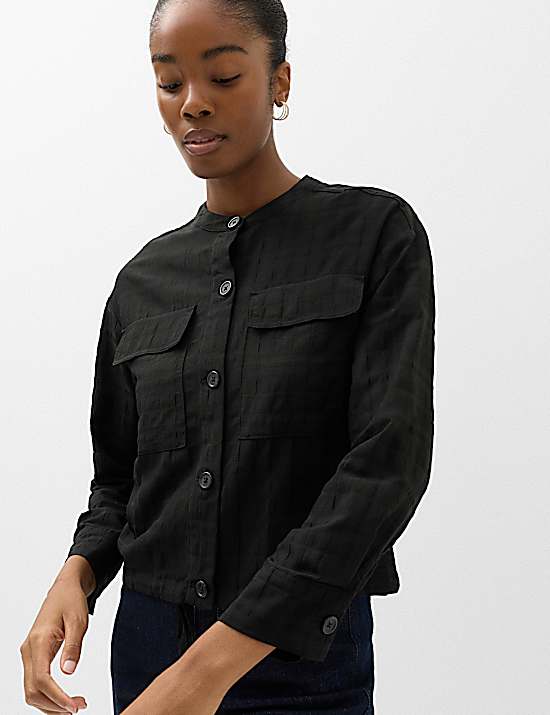 Tailored Striped Longline Waistcoat