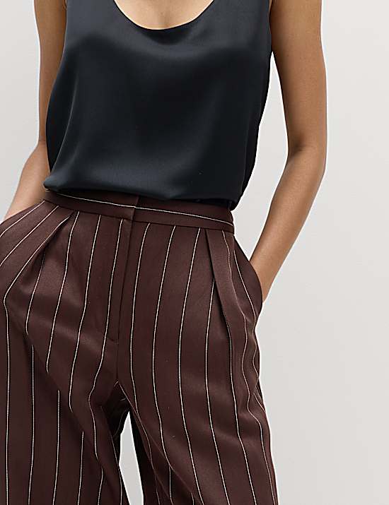 Tailored Striped Longline Waistcoat